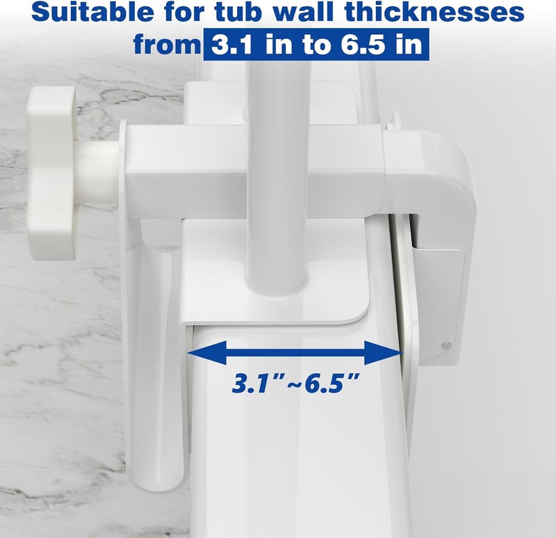 Technohom Bathtub Grab Bars for Seniors & Elderly, Safety Rail & Shower Grab Bars for Elderly, Disabled - Fits 3-7 Inch Tubs Walls, Bathroom Non-Slip Shower Handle, 300Lbs - Image 3